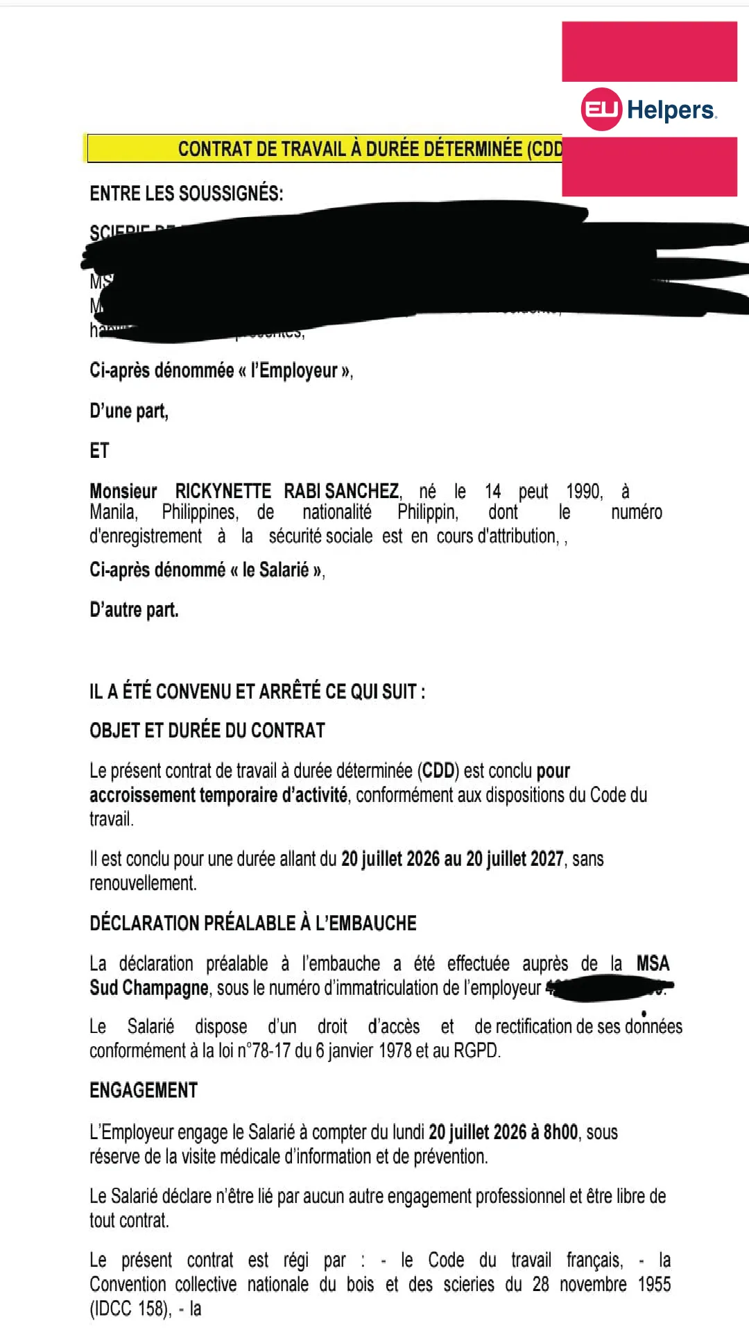 France Work Permit Success Stories